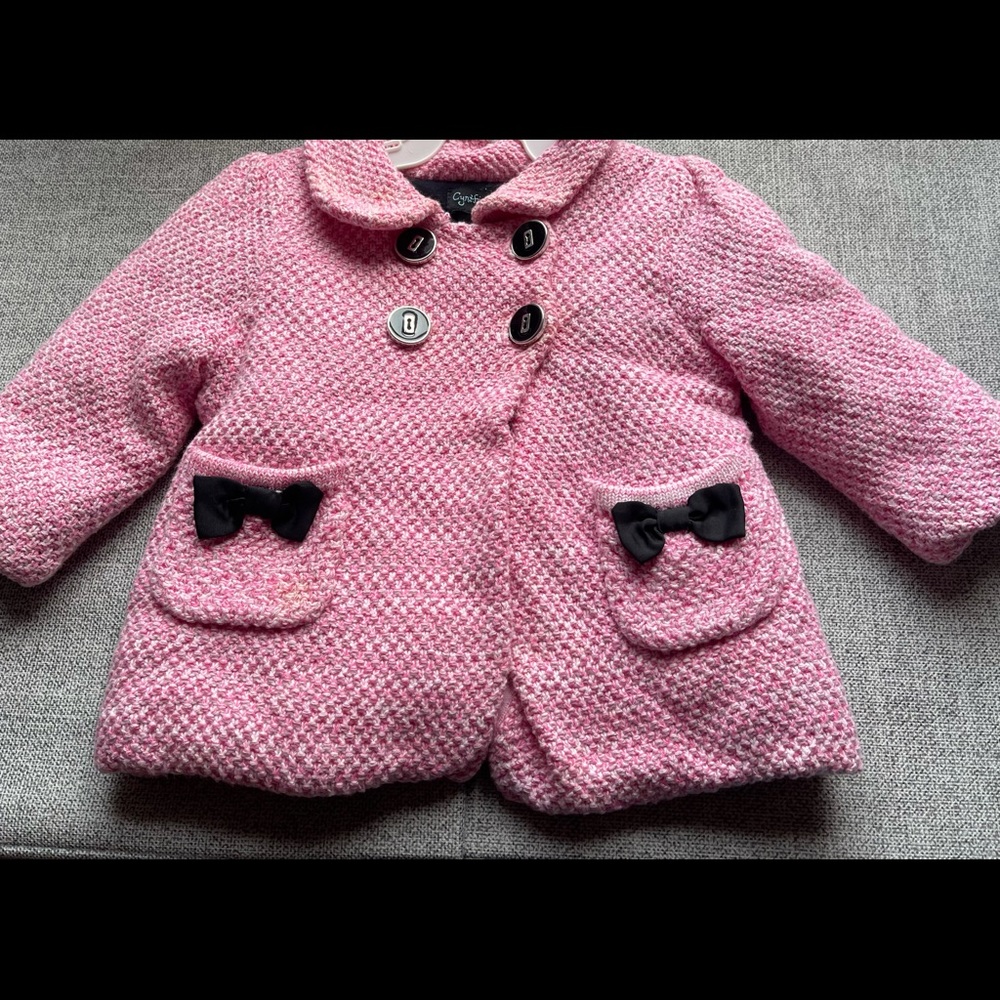 0-3M Plush Pink Coat
